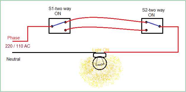 2 switch light circuit diagram