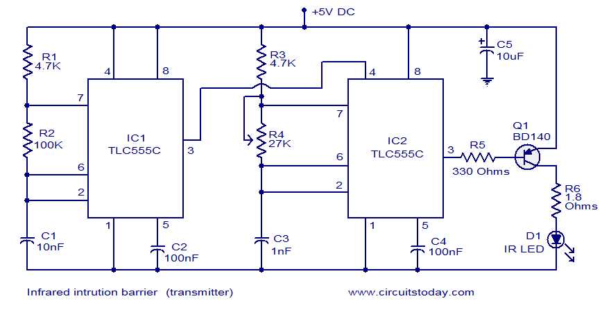 long range ir transmitter and receiver circuit diagram long range ir transmitter and receiver circuit diagram