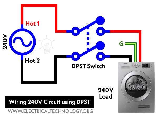 two pole switch wiring diagram