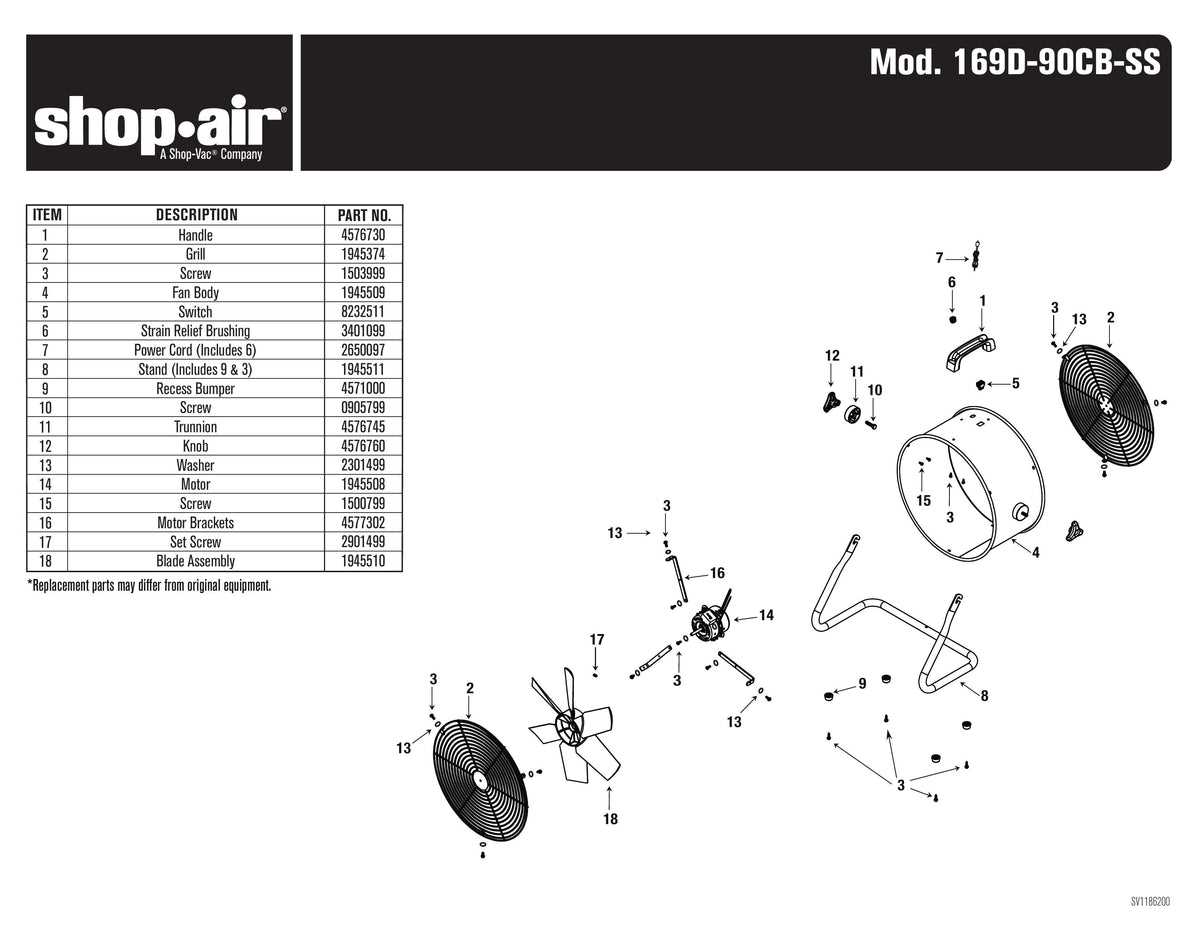 fantastic fan parts diagram
