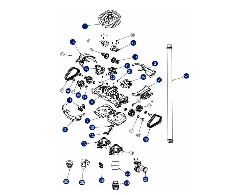 zodiac pool cleaner parts diagram