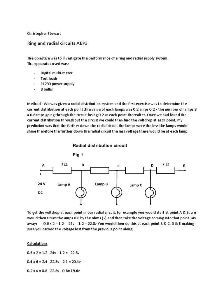 ring and radial circuit diagram