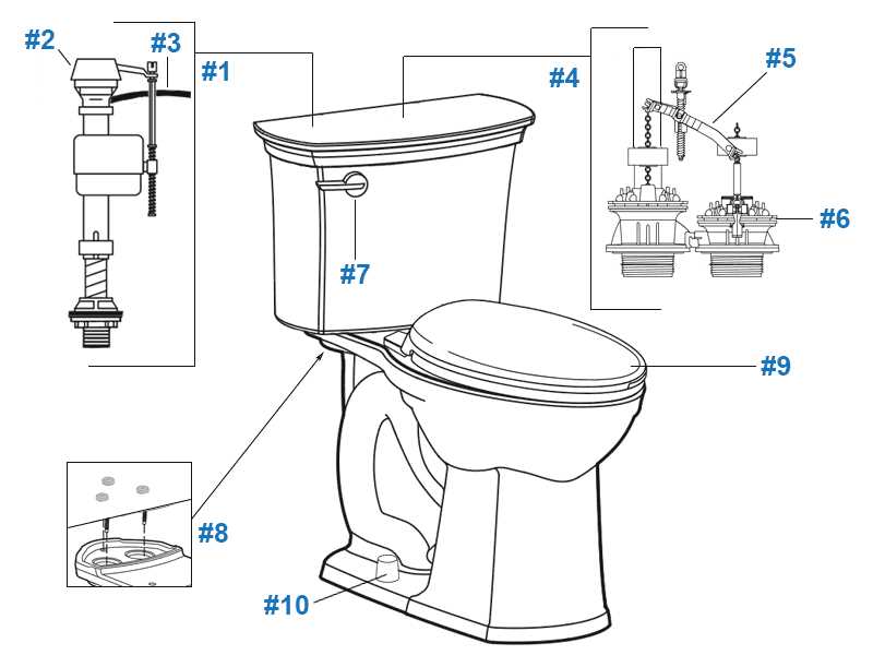 diagram of toilet tank parts