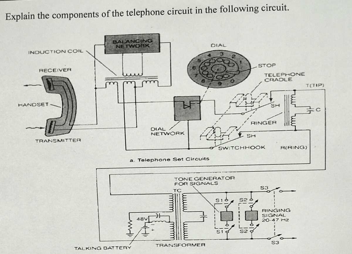 basic telephone circuit diagram