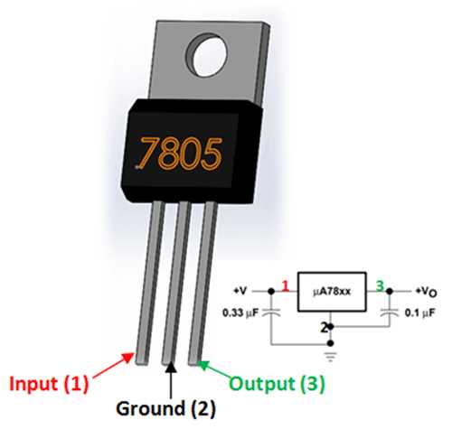 lm7805 voltage regulator circuit diagram