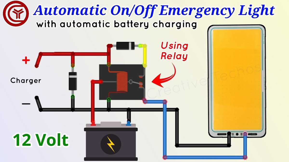 12 volt emergency light circuit diagram