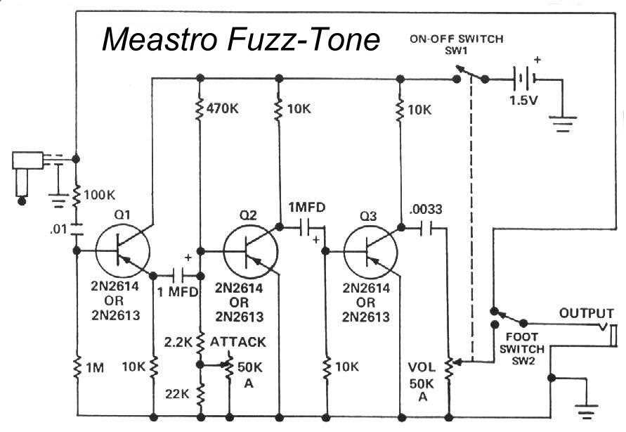 fuzz pedal circuit diagram