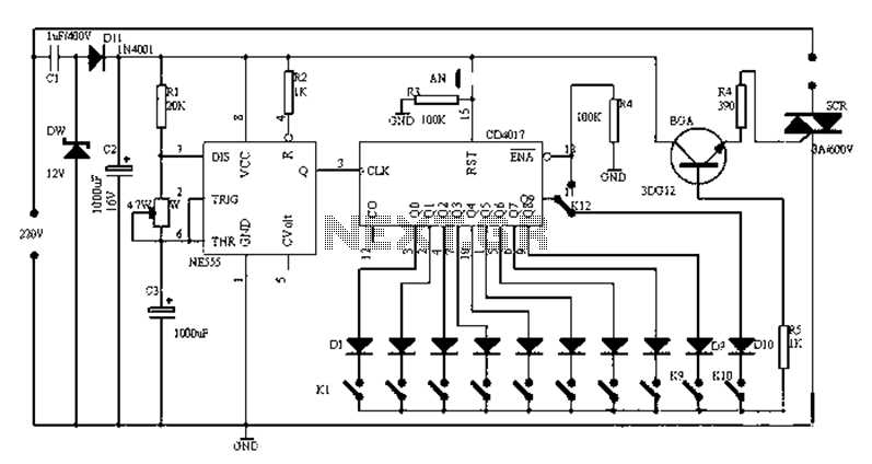 electronic timer circuit diagram
