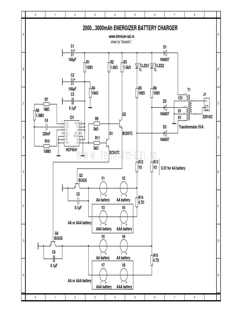 aa battery charger circuit diagram aa battery charger circuit diagram