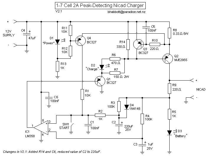 nicd charger circuit diagram