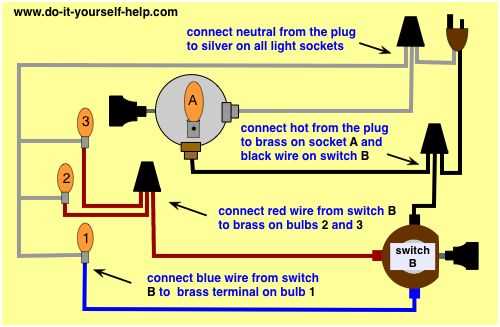 three way lamp switch wiring diagram