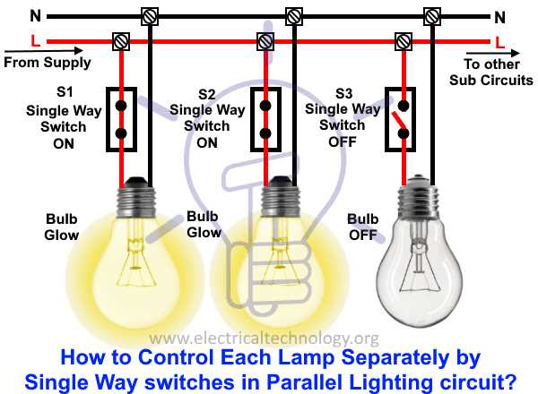 three way lamp switch wiring diagram