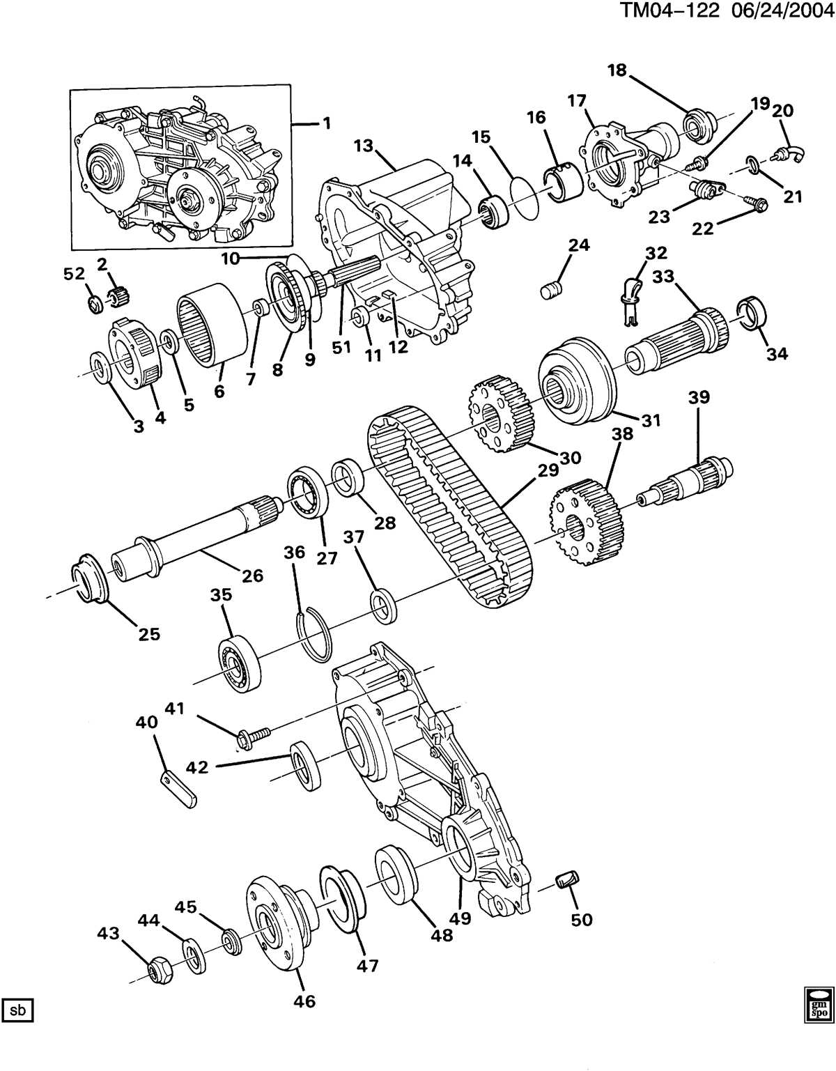 transfer case parts diagram