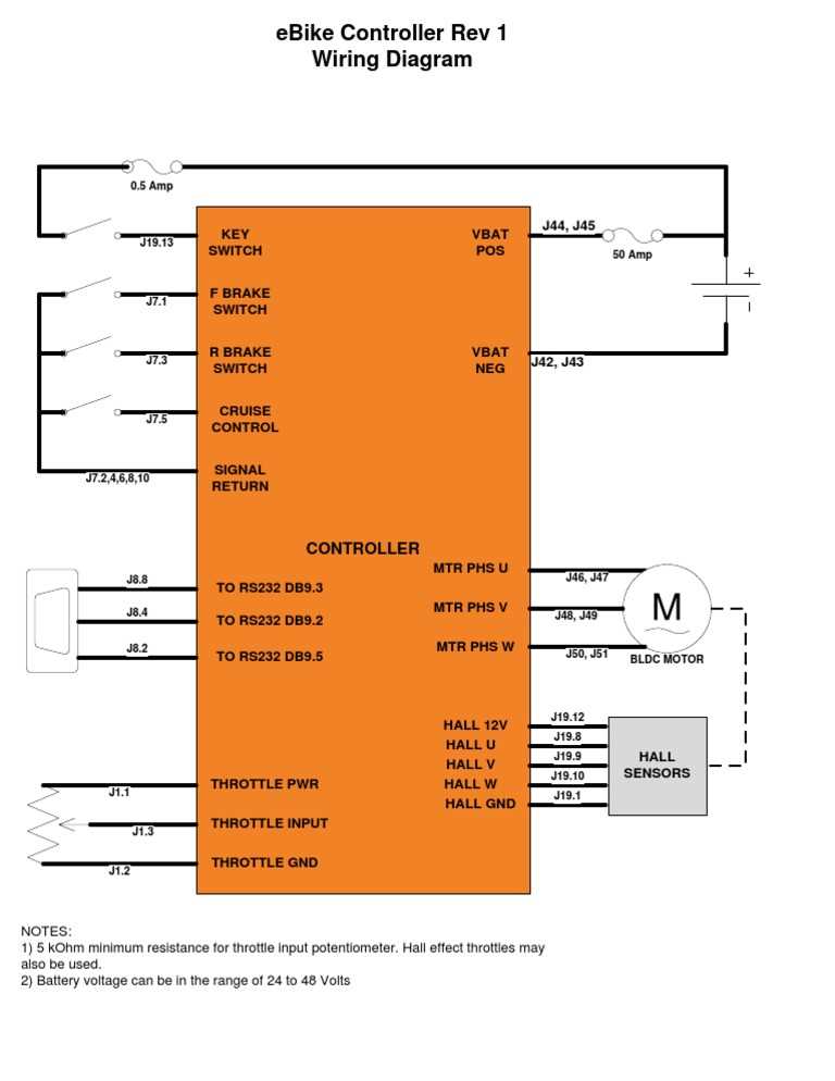 electric bike controller wiring diagram