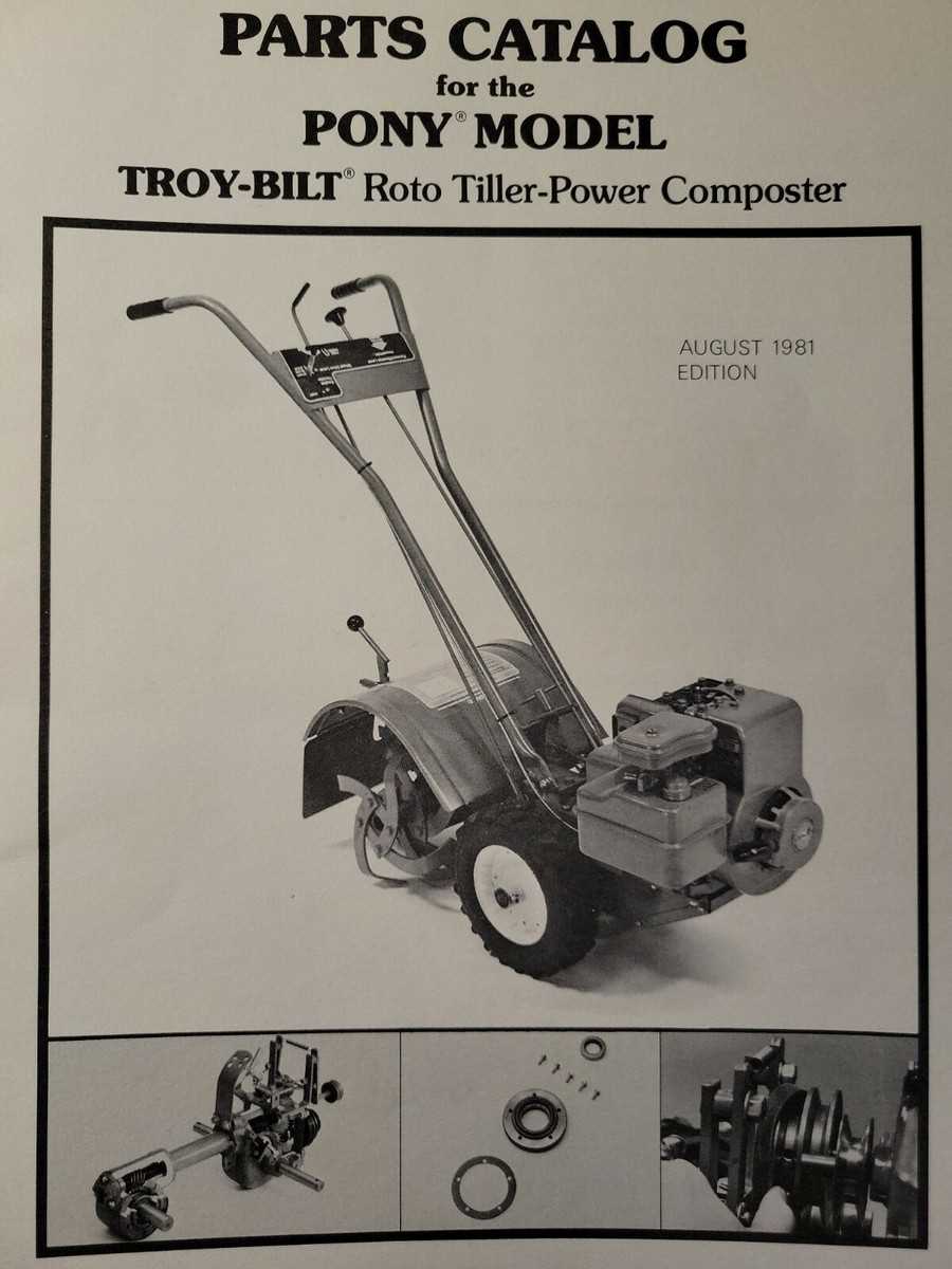 troy bilt pony tiller parts diagram