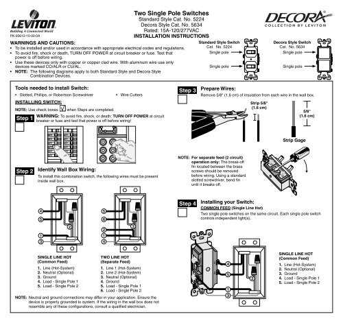 two pole switch wiring diagram