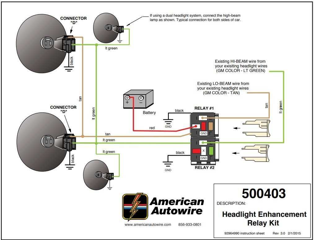 headlight relay wiring diagram