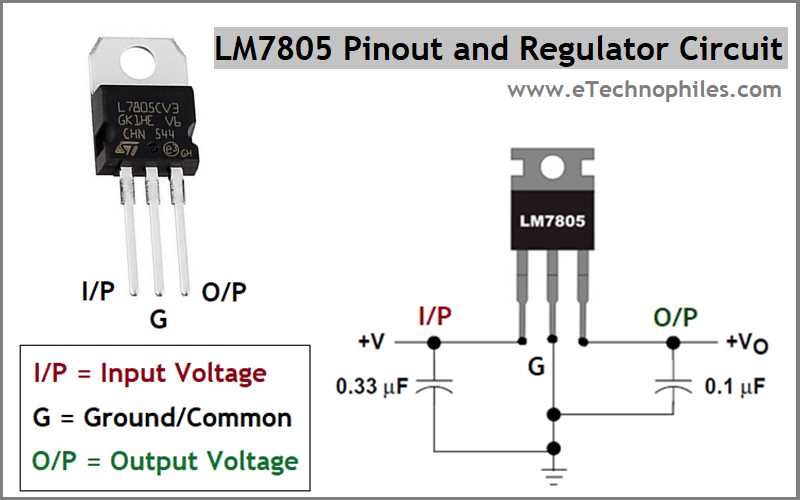 lm7805 voltage regulator circuit diagram