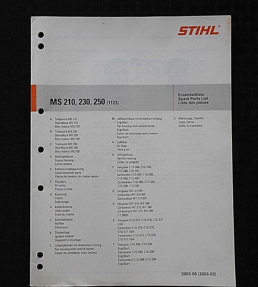ms 250 parts diagram