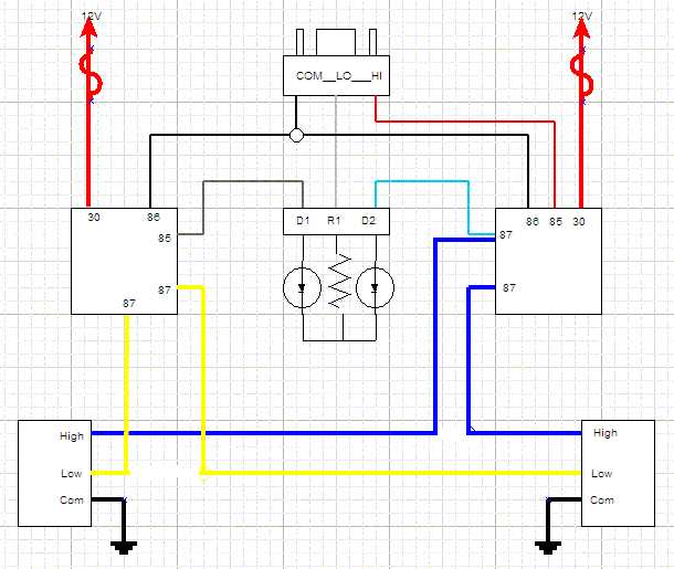headlamp relay wiring diagram