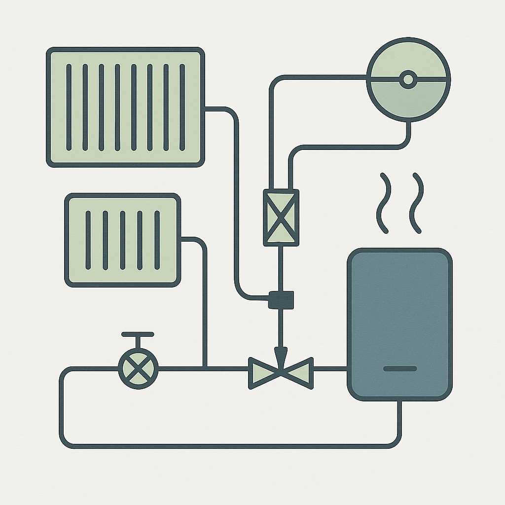 central heating circuit diagram