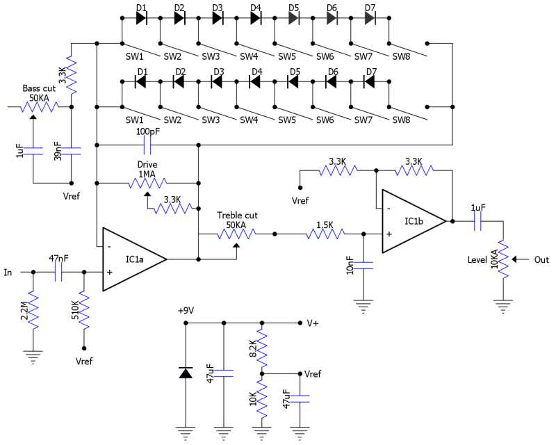 overdrive pedal circuit diagram overdrive pedal circuit diagram