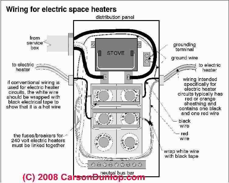 wiring diagram for a baseboard heater