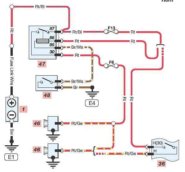 wiring diagram for horn wiring diagram for horn