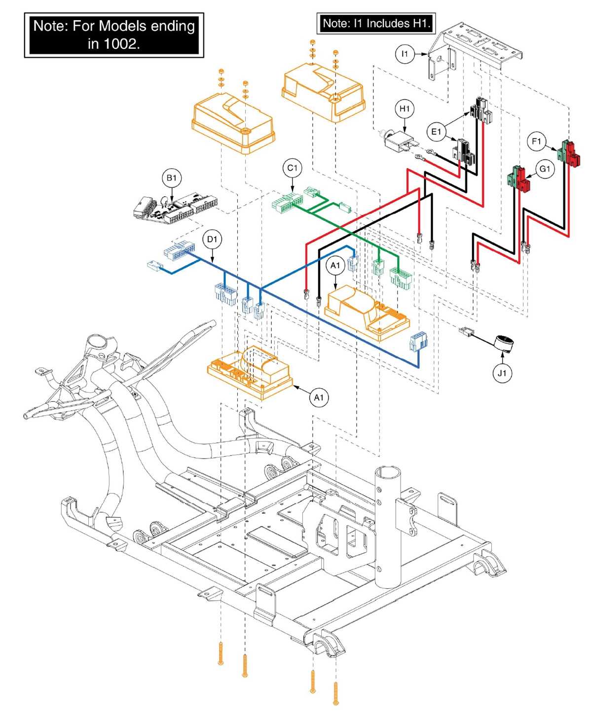 pride mobility scooter parts diagram