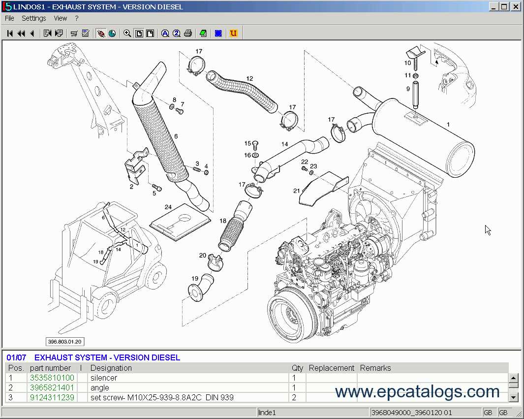 fork truck parts diagram