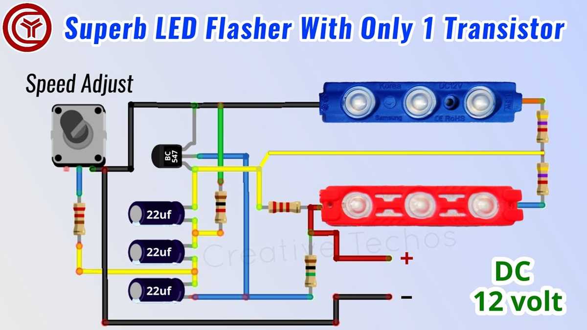 flashing led lights circuit diagram