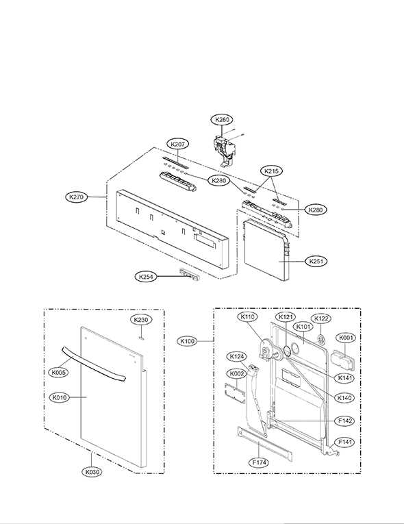 lg inverter direct drive dishwasher parts diagram