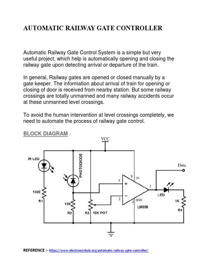 automatic gate control system circuit diagram