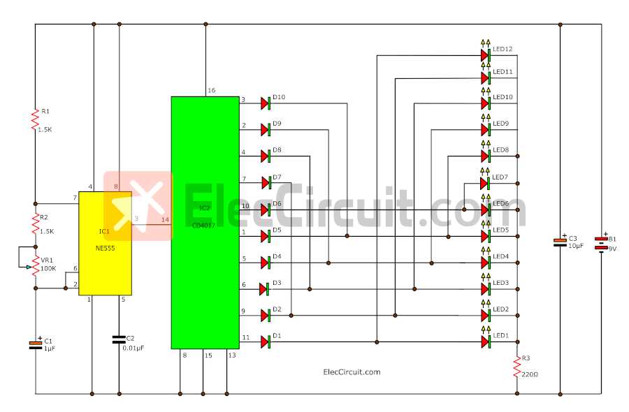 led light circuit diagram